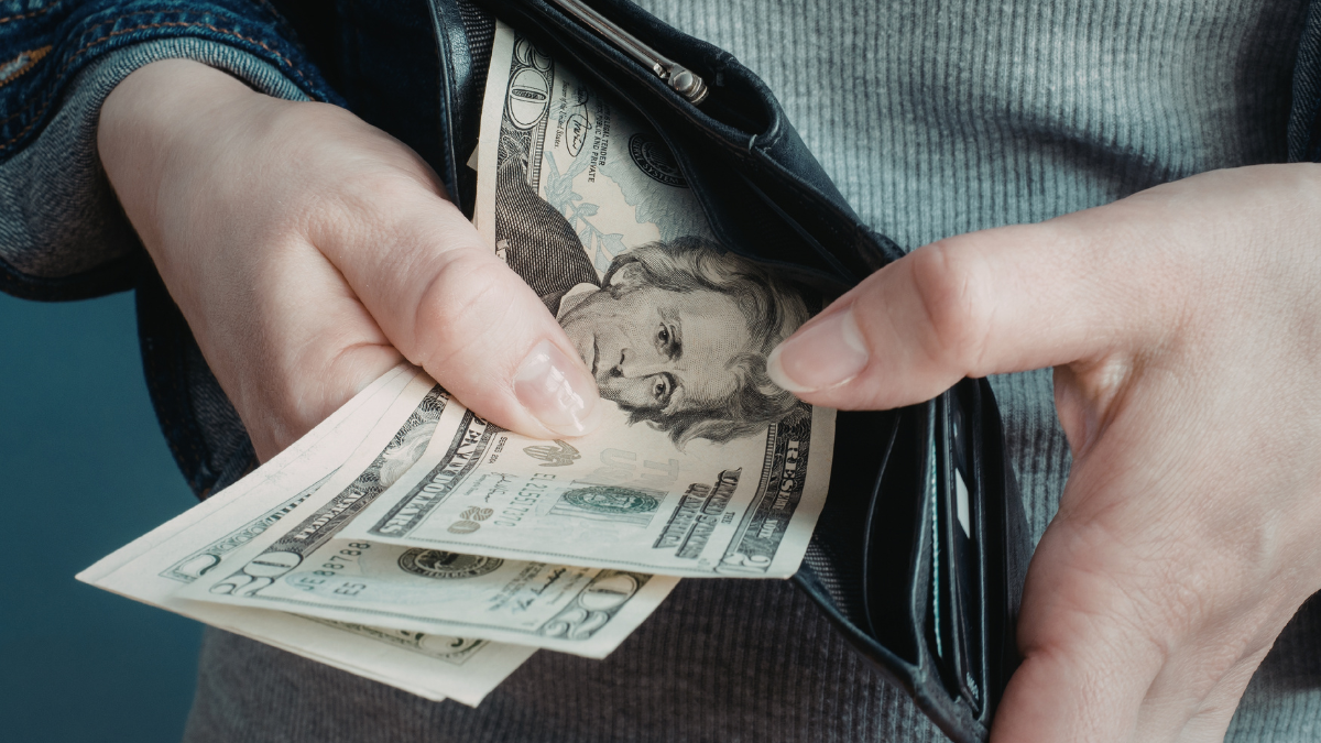 Wallet with money